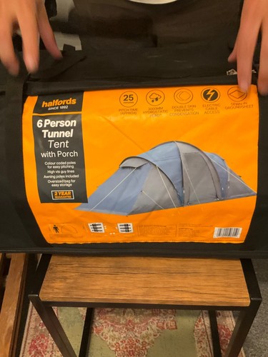 6man tunnel tent - coulor, blue