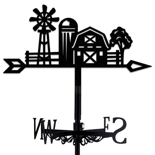Farm weather vane black metal - farm, vane,