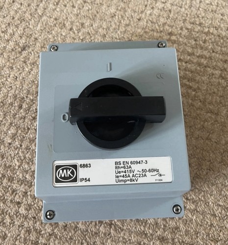 Ip54 415v 63a industrial - mk,