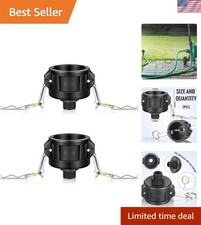 2 Pack Black IBC Tote Fittings