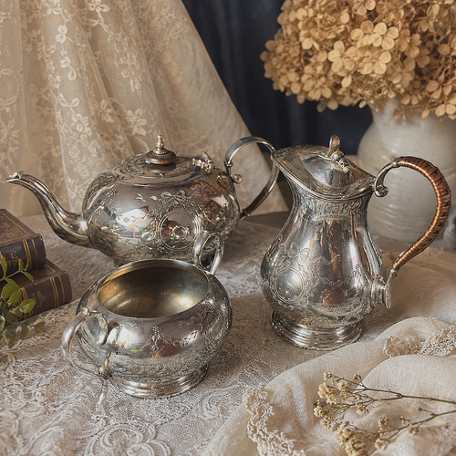 Vintage epns tea set teapot - epns,
