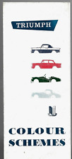 Triumph Colour & Trim 1960-1961 UK Market Foldout Brochure Herald TR3