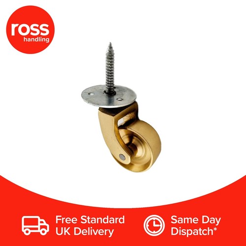 25mm brass castor - castor, screw