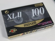 Maxell XL II 100 Cassette Tape Position High Type II Round Case
