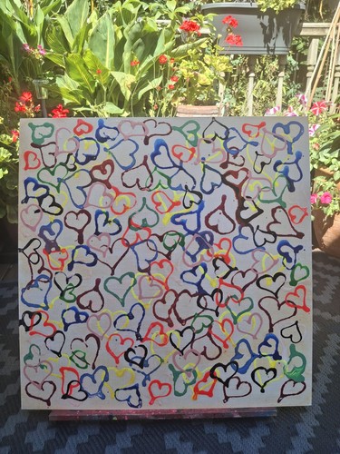 Show love acrylic ink - me, love"
