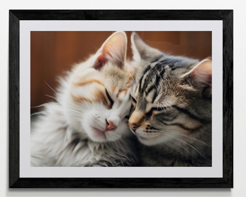 Cute kittens cat framed - framed, canvas