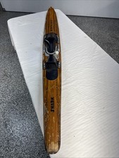 DWN•Vintage Shark Brand Wooden Northland Sabre Concave Slalom Water Ski