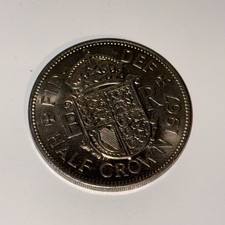 1967 half crown elizabeth - half, ii