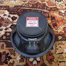 Vintage 1970s Goodmans Audiom 12-P Red 50w 15ohms 12" Speaker Driver