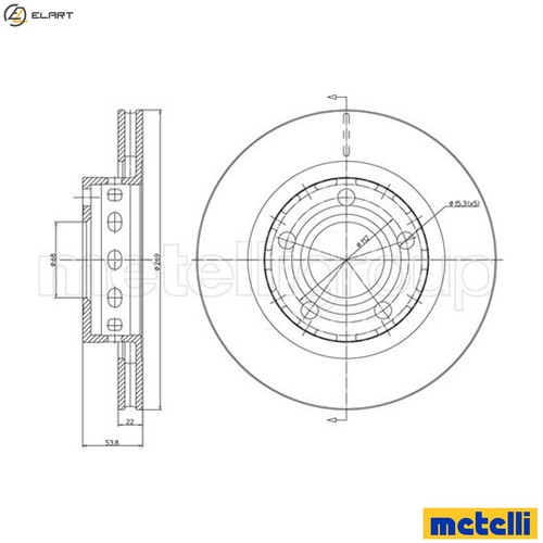 Brake disc 1517c for vw - disc, 23-1517c
