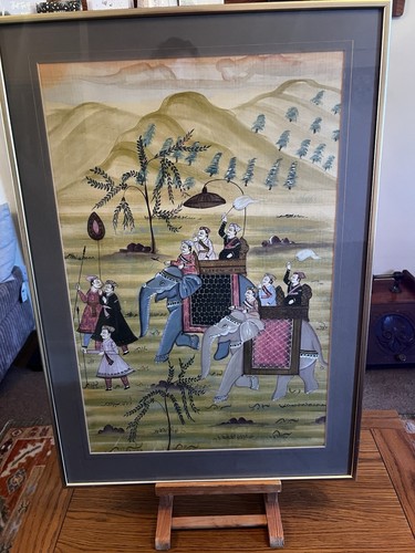 Large vintage indian - large, silk