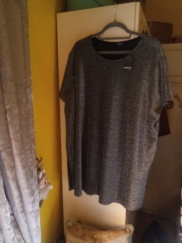 Silver black longline sparkly - black,