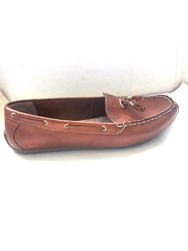 Leather brown moccasin - m&s,
