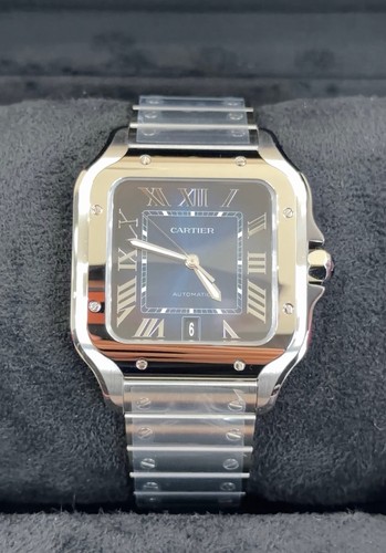 Cartier santos large blue - large, dial