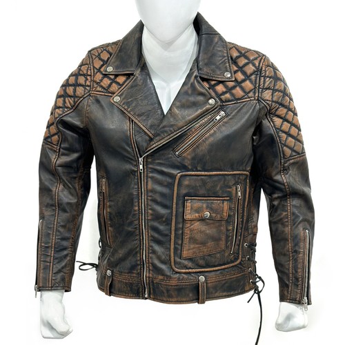 Mens brown leather distressed - mens,