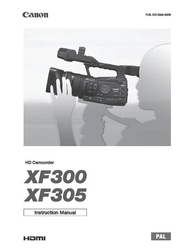 Canon xf300 xf305 printed - xf300,