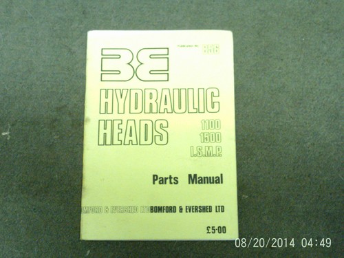 Bomford evershed hydraulic - evershed,