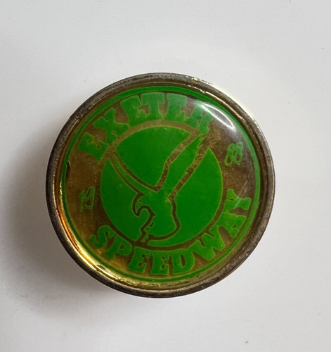 1988 exeter speedway pin badge - 1988,