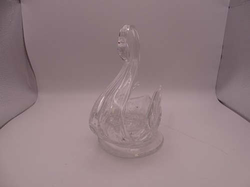 Crystal glass swan ornament - swan,