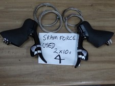 USED PAIR SRAM FORCE Carbon 10 X 2 speed SHIFTERS  VERY GOOD  (rim brakes) (4)