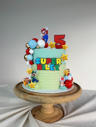Super mario cake - mario, topper