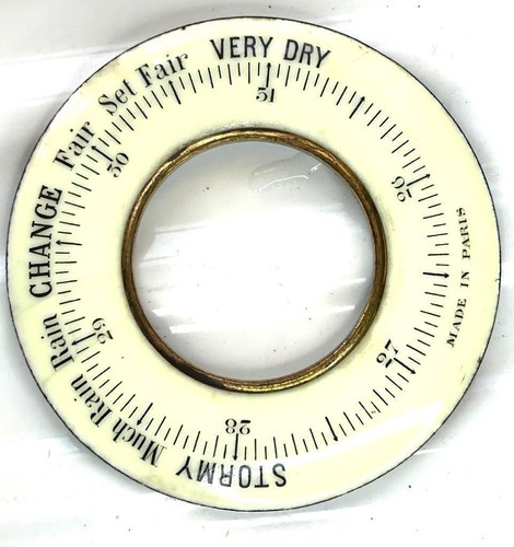Vintage enamel barometer - , dial-