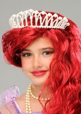 Childrens Little Mermaid Pearl Crown Tiara Headpiece Girls Fancy Dress Accessory