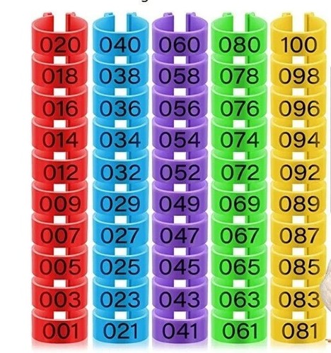 10pcs 16mm numbered poultry - 10pcs,