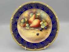 Paragon England Handpainted Fruits Pears & Blackcurrantes Cabinet Plate Signed.