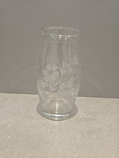 Vintage Glass Etched Small Bud