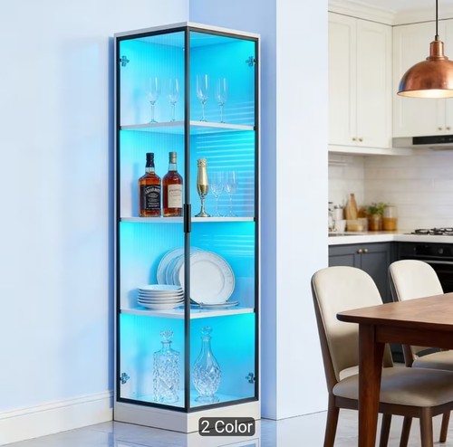 Corner glass display cabinet - corner,