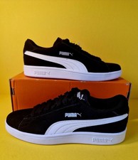 PUMA Smash v2 Trainers Black White UK 5 Classic Suede Sneakers New