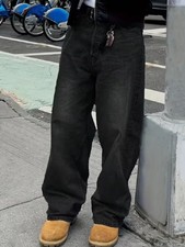 Black Baggy Jeans Mens XL