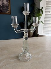 Vintage 3 Arm Pressed Glass