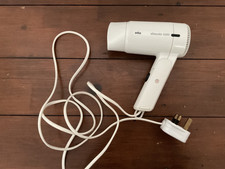 BRAUN travel folding hairdryer vintage  silencio 1250w dual voltage 125V 240V