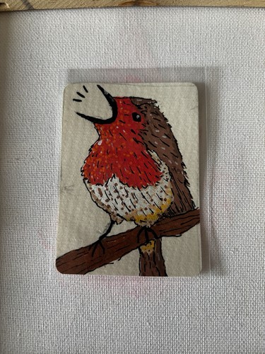 Aceo original bird series 2 - aceo,
