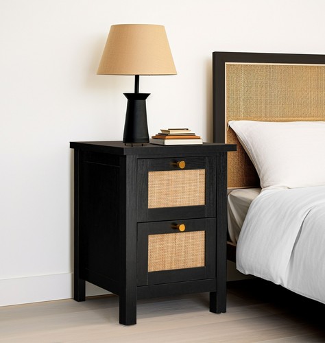 Bedside table black - bedside, side