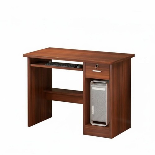 Wooden computer desk - desk, featuring