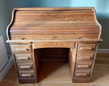 Large vintage oak roll top