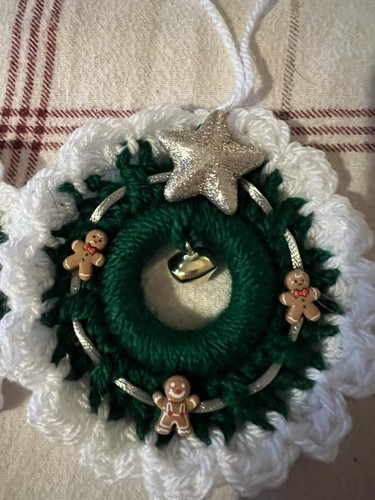 Handmade crochet wreath - handmade,