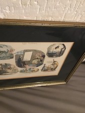 a antique oakgilt framed hand coloured ectching by artist george cruickshank cha