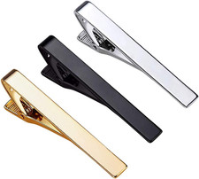 3 Pack Tie Clips for Men Long