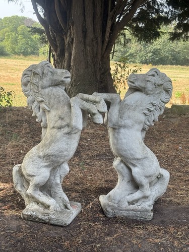 Pair rearing stallions garden - pair,