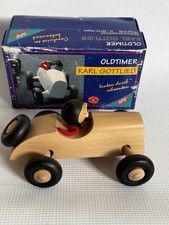 German Wooden Toy Car Helga Kreft Oldtimer Karl Gottlieb Vintage Racing Car