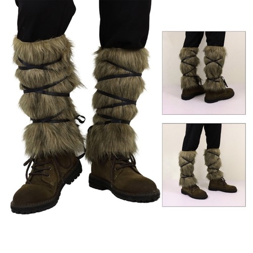 Medieval leather leg gaiters - medieval,