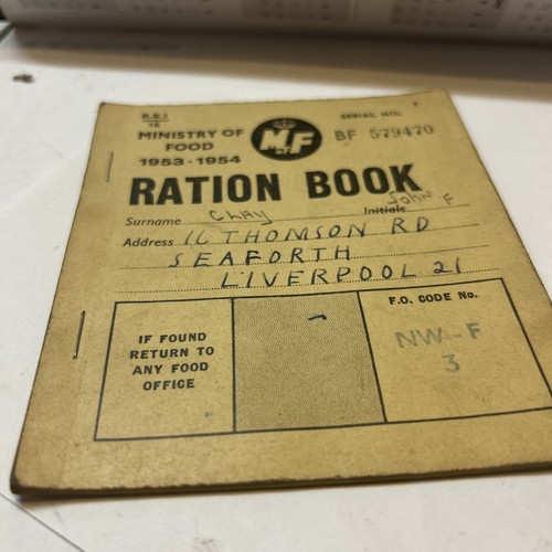 Original 1952 ration book - original,