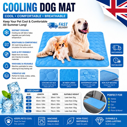 Large self cooling mat bed - self,