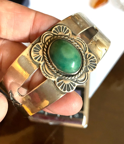 Vintage mexican silver cuff - vintage,