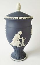 Wedgwood Jasperware Portland Blue Vase Achilles Urn and Lid