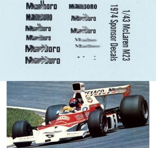 Decals for mclaren - 1/43,